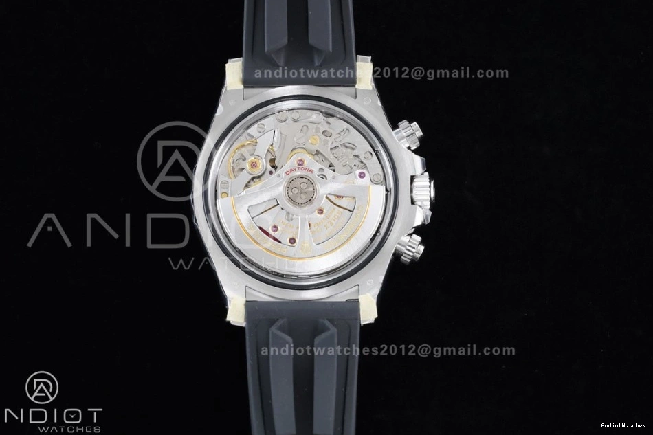 Best 813 Oysterflex V2 Stick 1:1 Daytona Strap Edition 126519 Dial on (Weighted) VSF Silver VS4131 Black Stretchable 0227